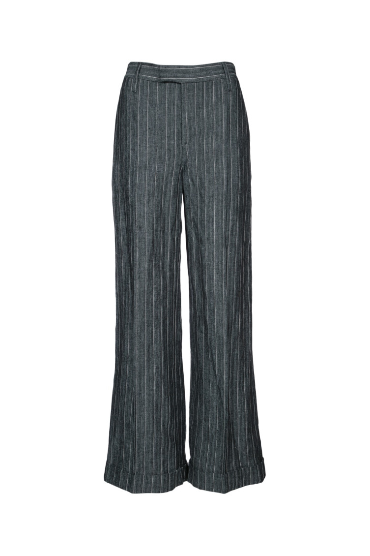 Brunello Cucinelli Grey Linen Trousers