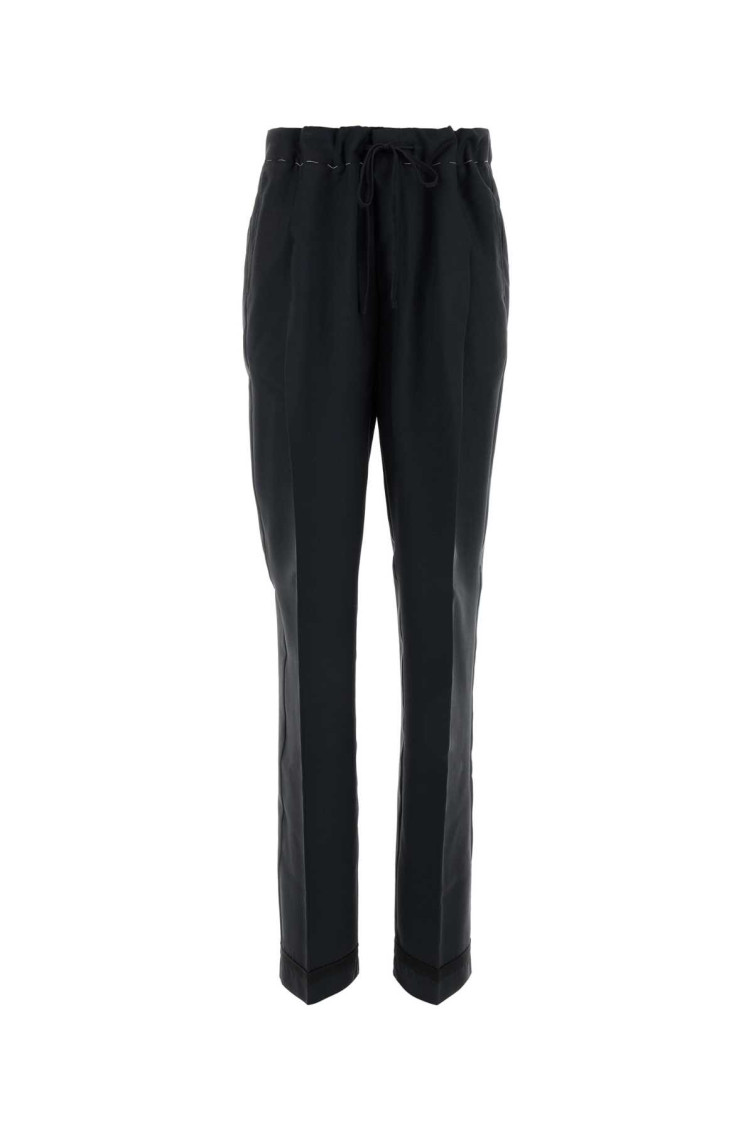Maison Margiela Women Midnight Blue Mohair Blend Pant