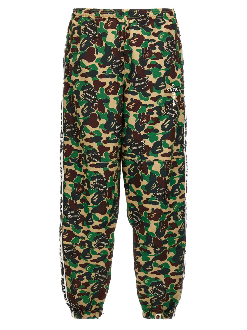 Shop Saint Mxxxxxx Multicolor Camouflage Print Joggers