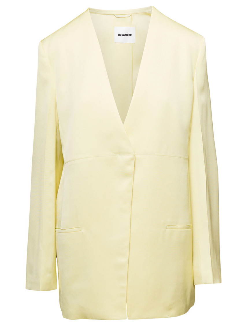 Jil Sander Yellow Split Back Blazer In Yellow