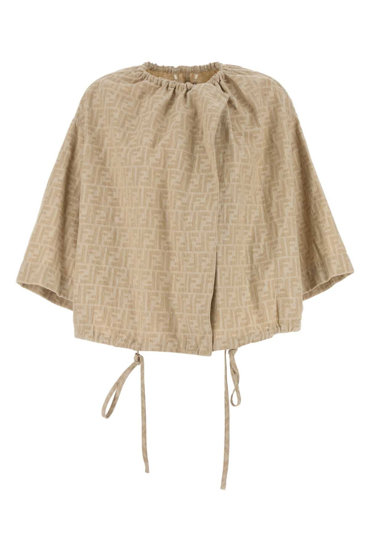 Fendi Women Oversize Chambray Jacket