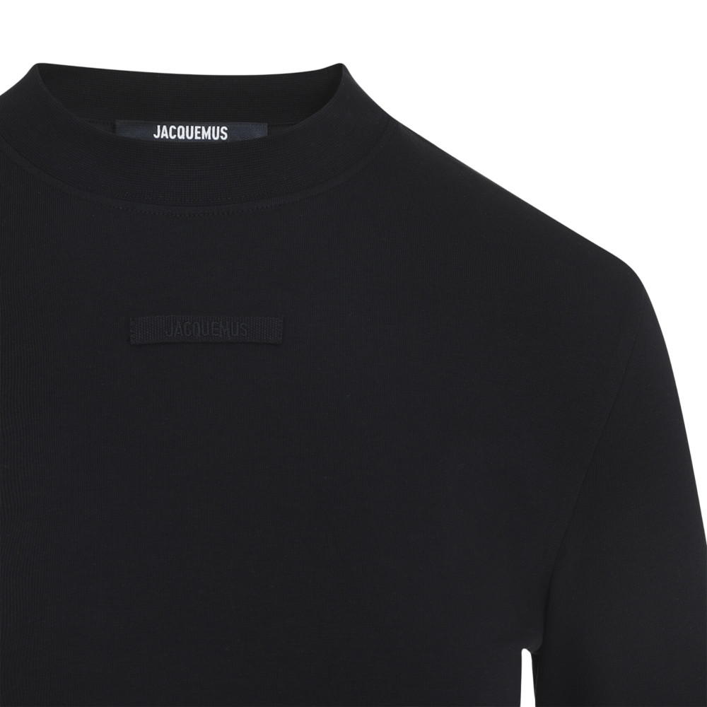 JACQUEMUS ブラック 長袖カットソー L Jacquemus Black Solid T-shirt for Women Online India at Darveys.com