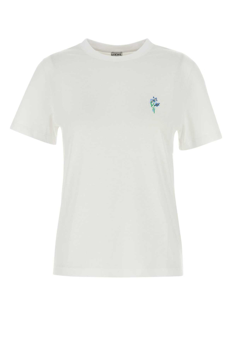 Loewe Cotton T-shirt Embroidered Detail In Multi