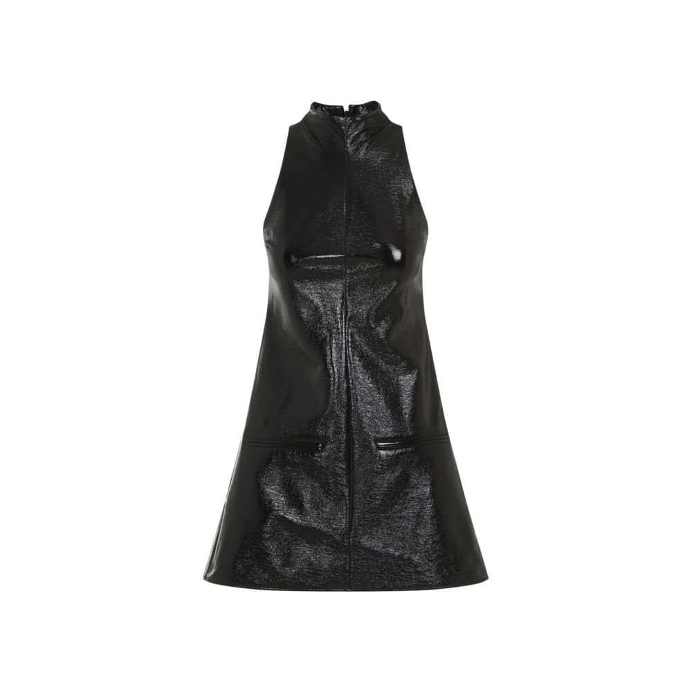 Courrèges Courreges 2 Pockets Vinyl A-line Dress Women In Black