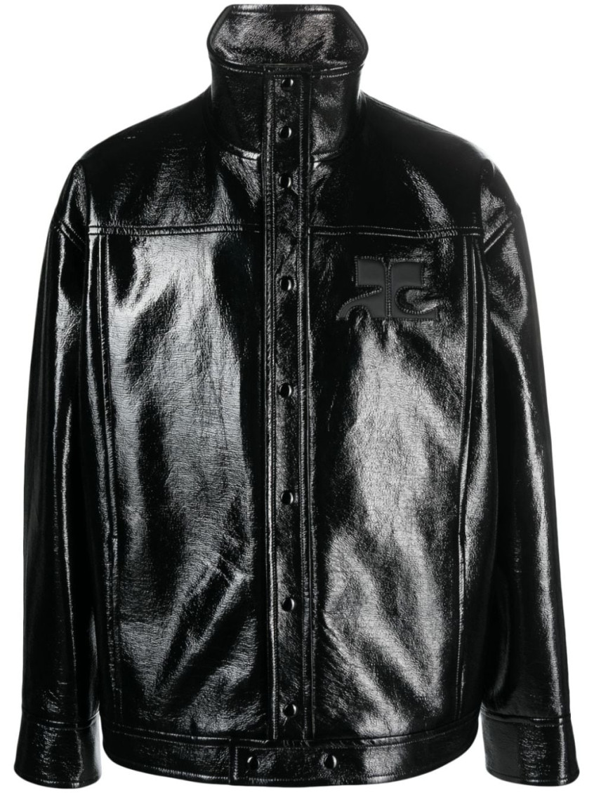 Courrèges Black Leather Jacket