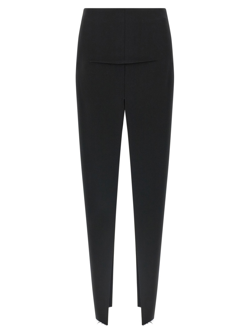 Rick Owens Concordians Sliced Wool Twill Skirt In Black