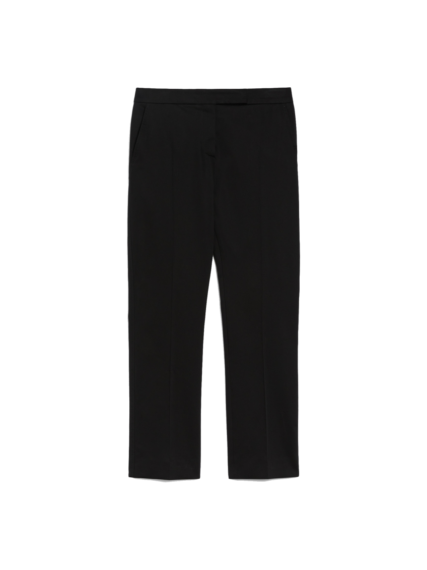 Max Mara Front Pleated Casual Pants In Black