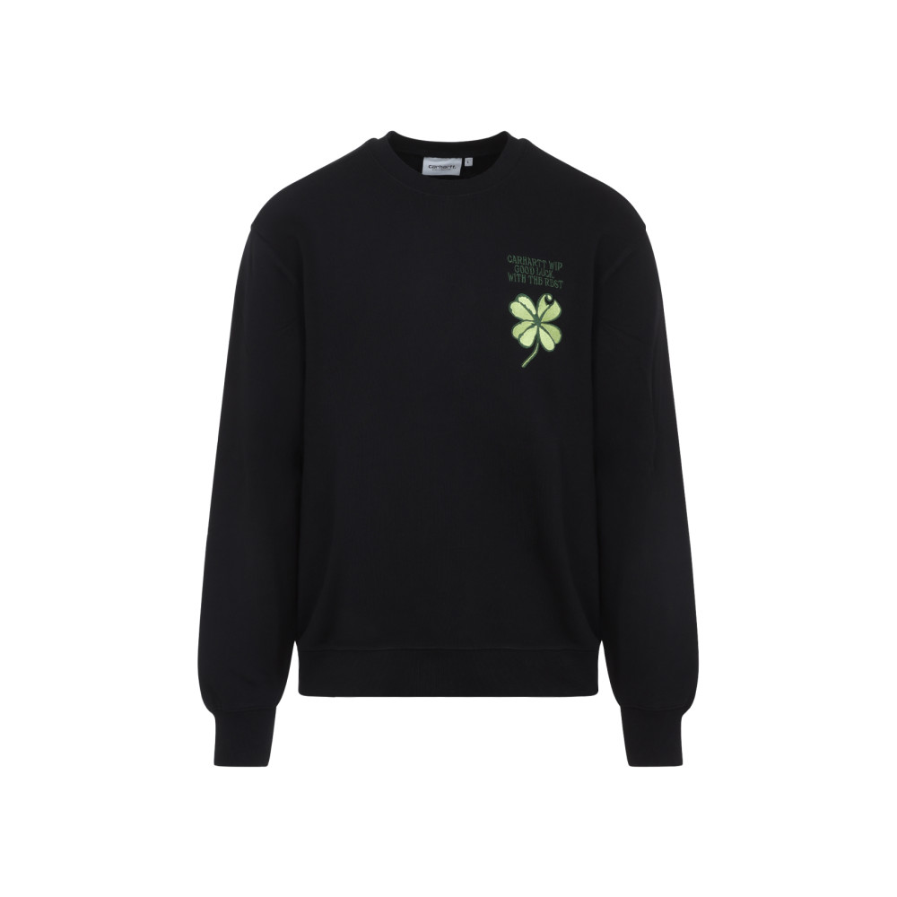Carhartt Black Printed Sweatshirt In Black