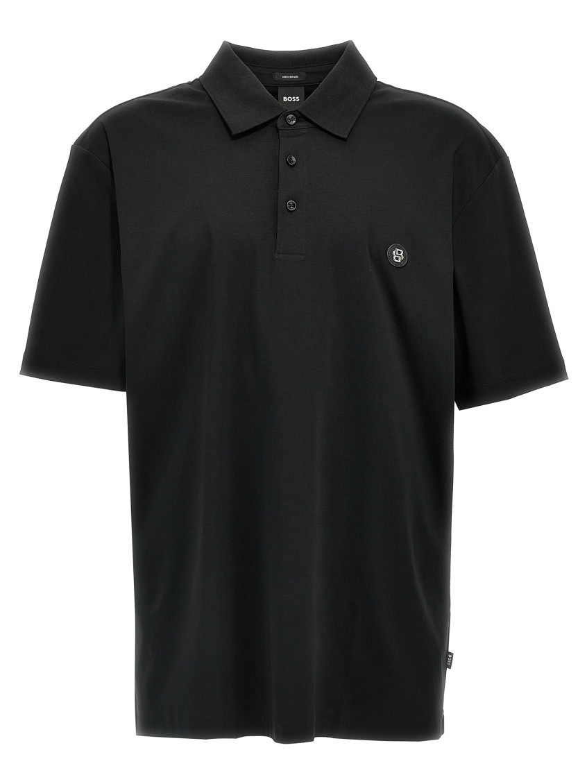 Hugo Boss Boss Parris 01 Polo T Shirt Black In Black