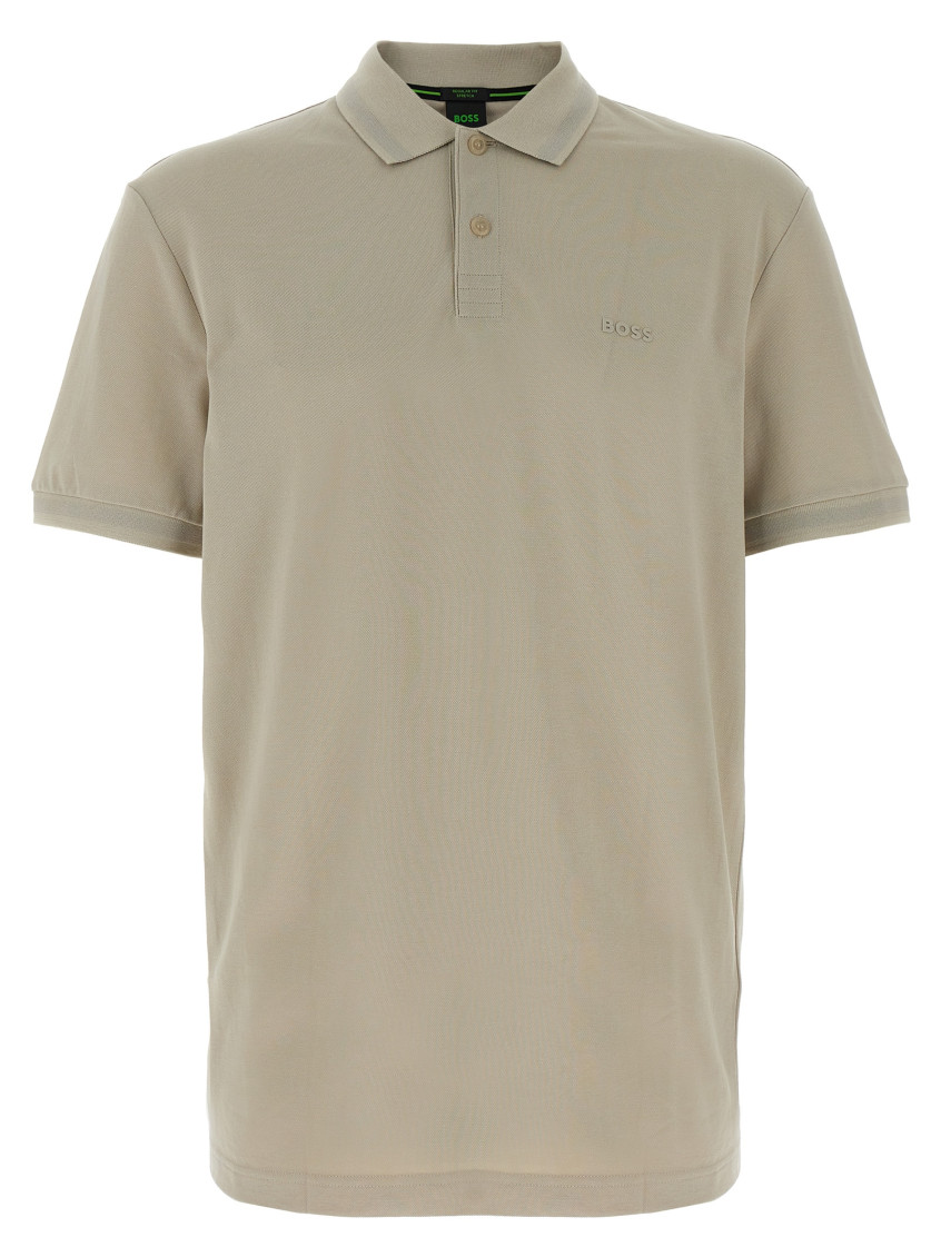 Hugo Boss Boss Press 55 Polo Shirt In Grey