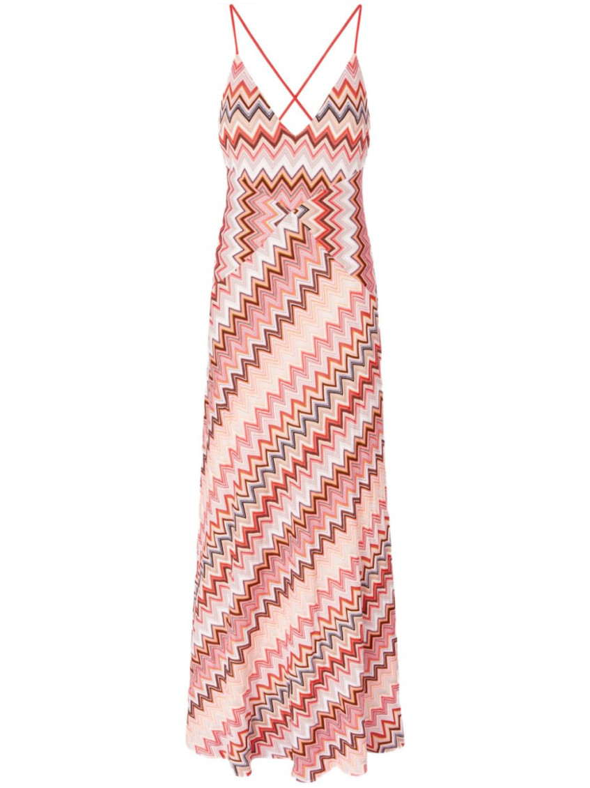 Shop Missoni Multicolor Zig Zag Pattern Dress