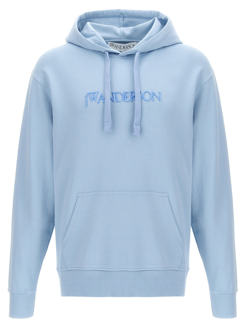 Jw Anderson J.w.anderson 'logo Embroidery Hoodie' Sweatshirt In Blue