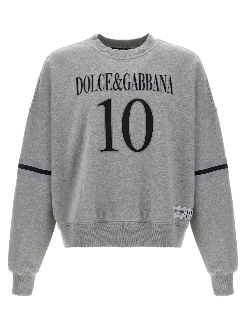Dolce & Gabbana Grey Logo Sweatshirt In Grey