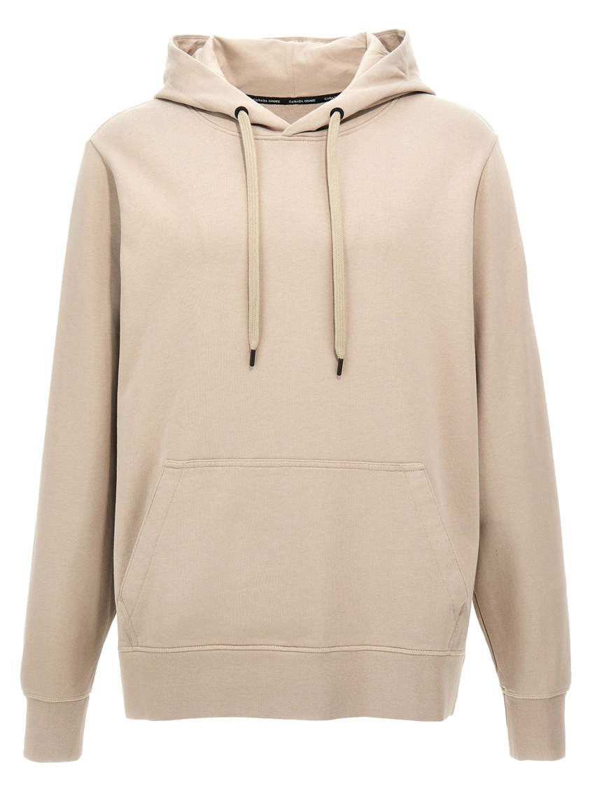 Canada Goose Huron Patch-logo Hoodie In Beige