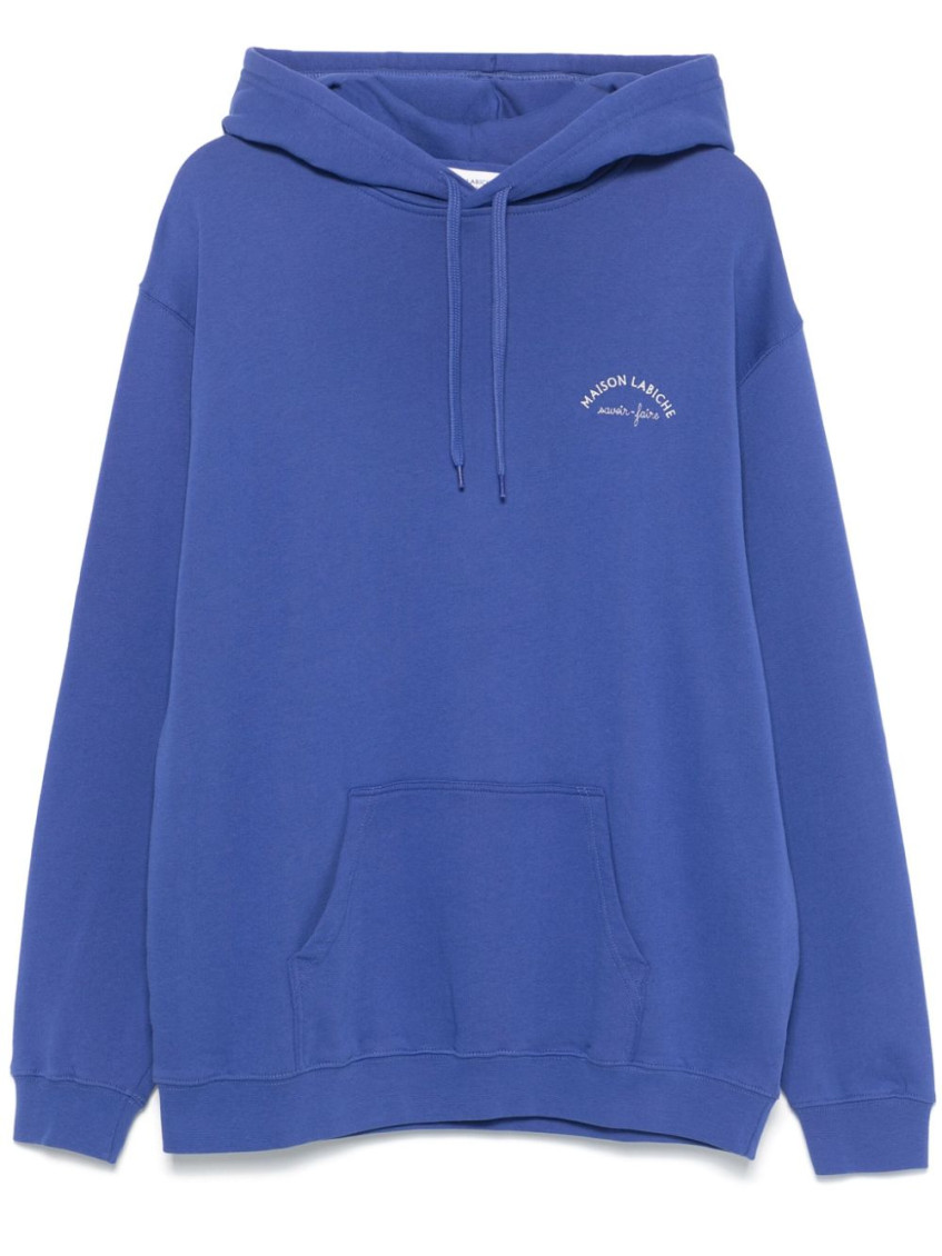 MAISON LABICHE ROYAL BLUE LOGO HOODIE 