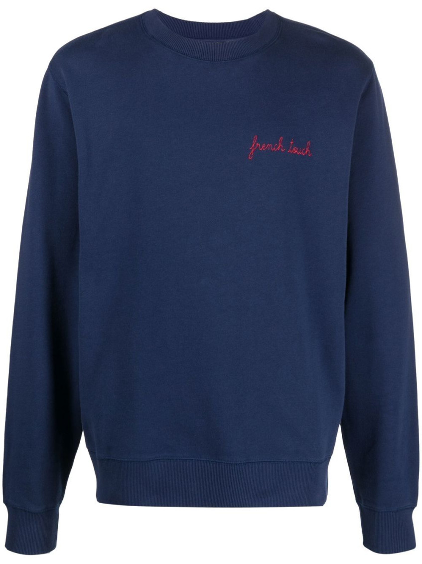 MAISON LABICHE NAVY BLUE LOGO SWEATSHIRT