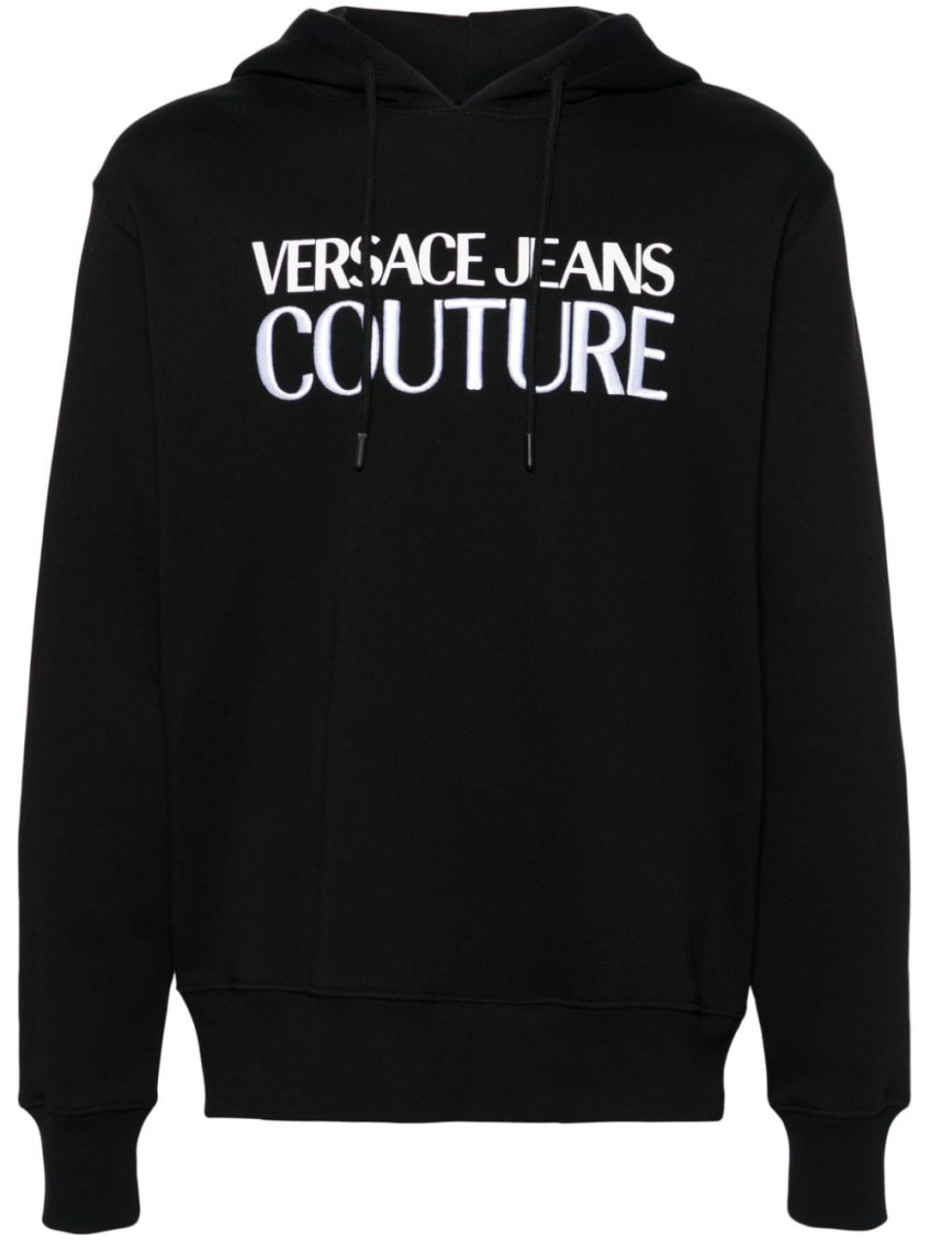 VERSACE JEANS COUTURE BLACK LOGO SWEATSHIRT 