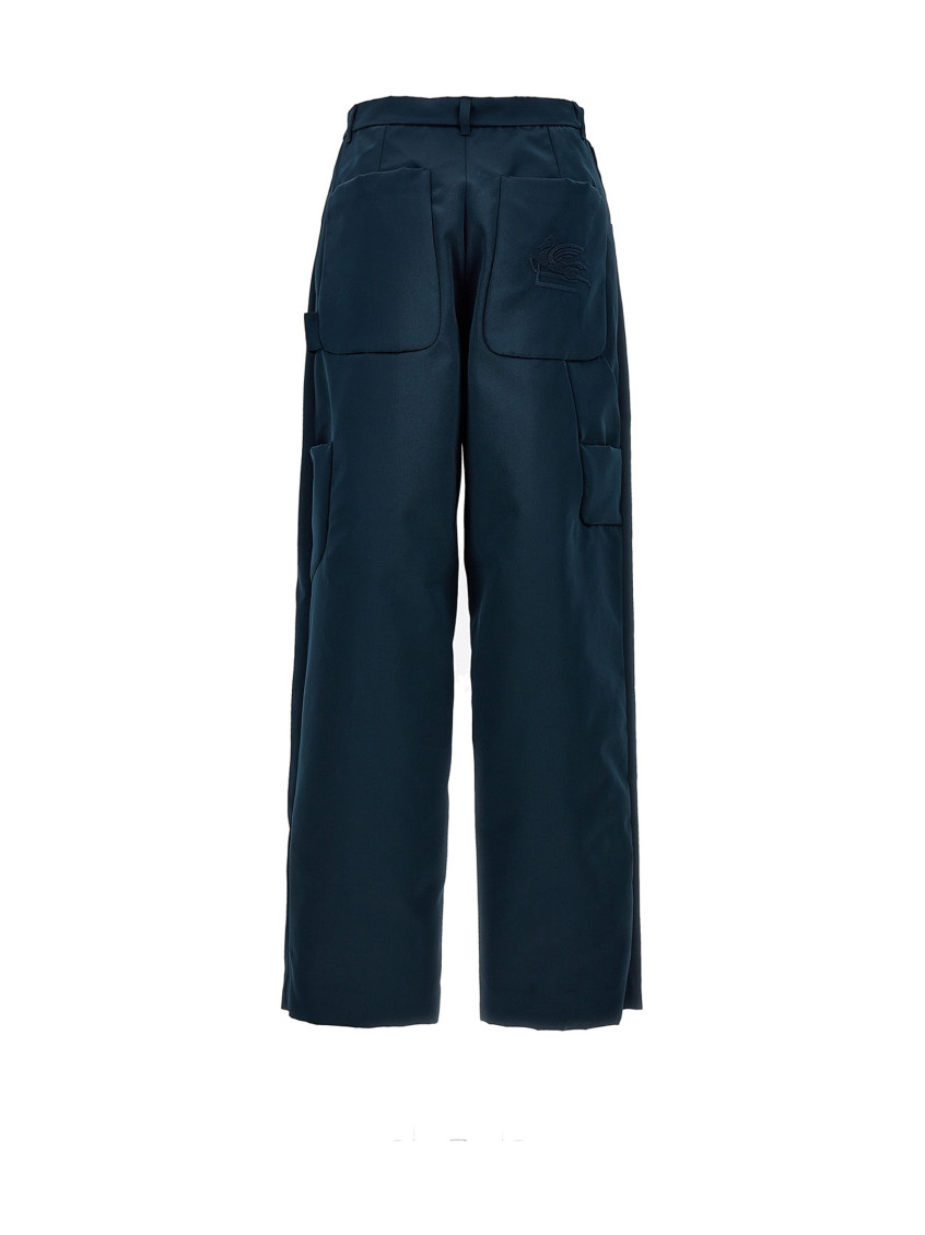 パンツ ETRO 'Pegaso' cargo pants Blue Etro Dark Blue Pegaso Cargo Pants for Women Online USA at