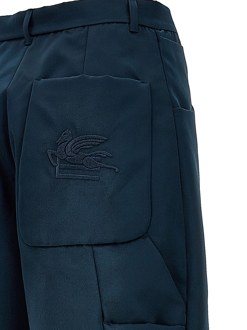 パンツ ETRO 'Pegaso' cargo pants Blue Etro Dark Blue Pegaso Cargo Pants for Women Online USA at