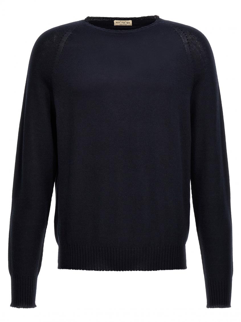 Ma'ry'ya Cashmere Cotton Sweater In Blue