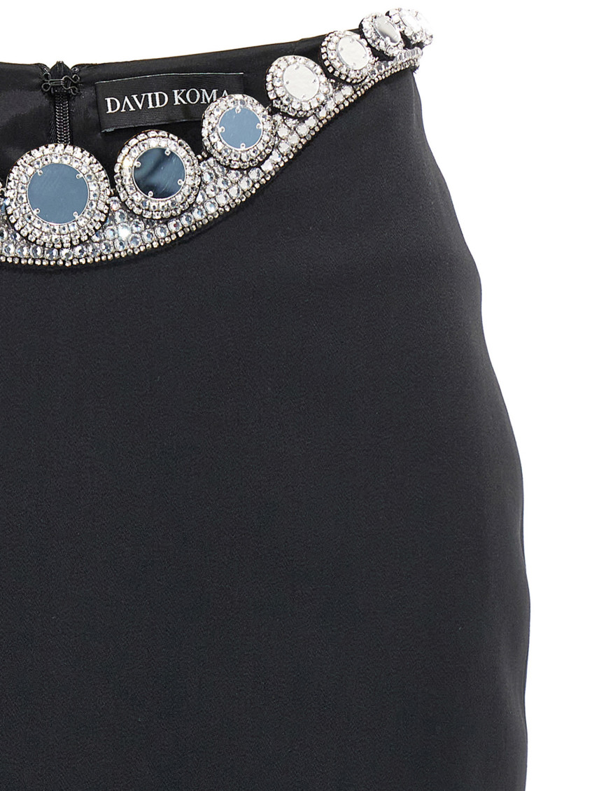 スカート DAVID KOMA 'Puffer Circle Embroidery' skirt Black David Koma Black Puffer Circle Embroidery skirt for Women