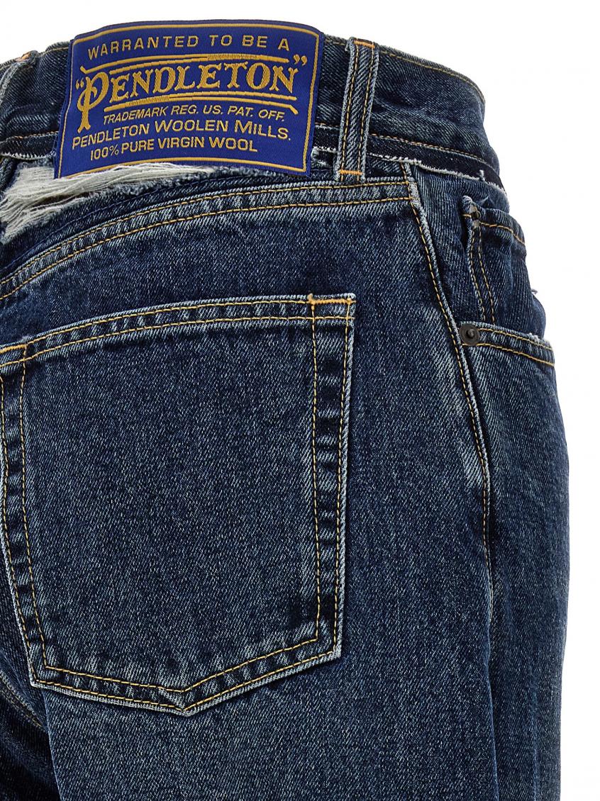 デニム・ジーパン MAISON MARGIELA 'Pendleton' jeans Blue S67LA0031STZ092 Maison Margiela Blue Pendleton jeans for Women Online USA at