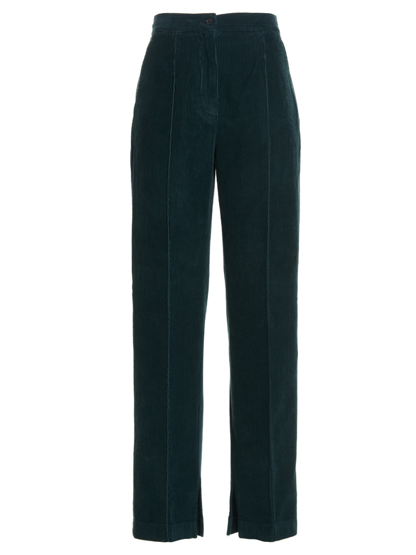 パンツ CELLAR DOOR FW22 'Gilda' trousers (QA210462QF491 89) Cellar Door Green Gilda trousers for Women Online USA at