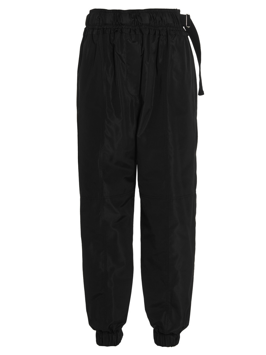 Proenza Schouler Nylon And Silk Taffeta Trousers In Black
