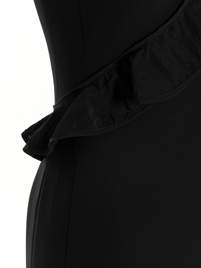 ワンピース DAVID KOMA 'Crossbody & Open Leg Ruffle Detail' dress Black David Koma Black Crossbody & Open Leg Ruffle Detail dress