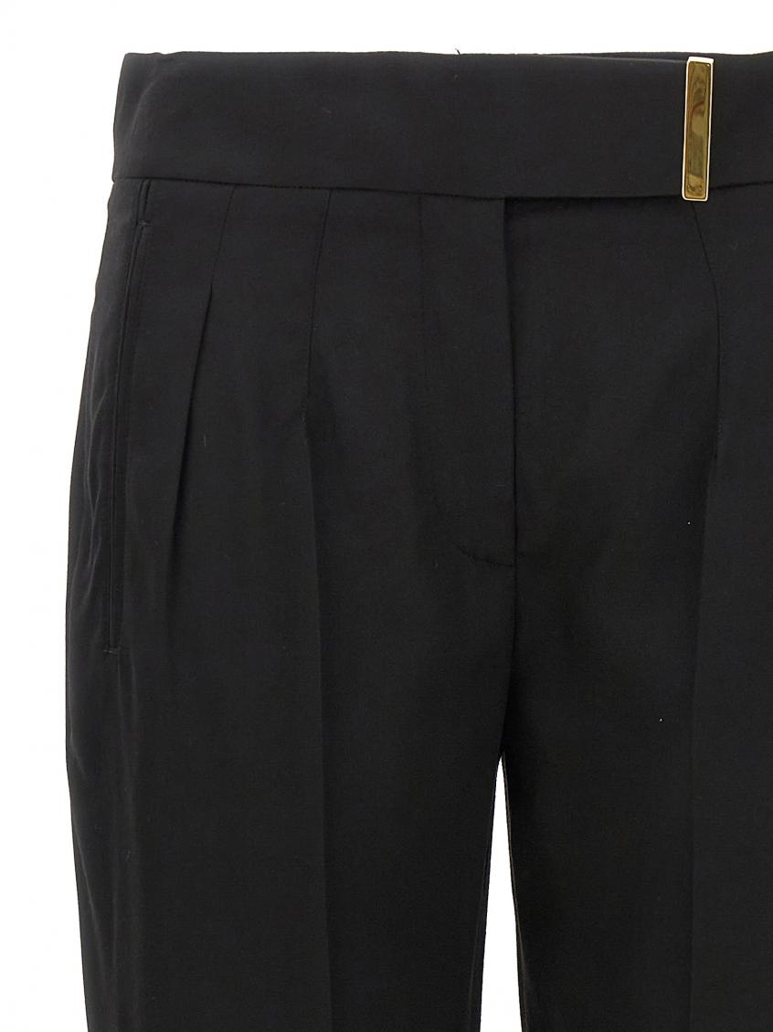 【関税込み】tom ford l bar detail pants TOM FORD low-rise Tapered Leather Trousers | Black | FARFETCH