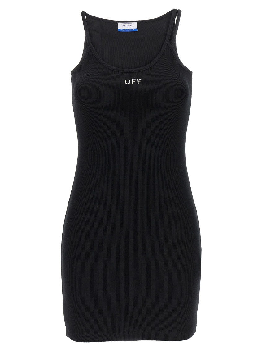 Shop Off-white Black Off Stamp Dress