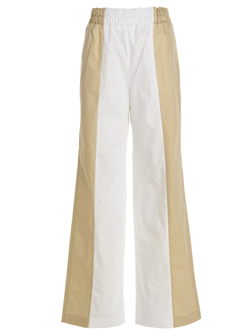 Fabiana Filippi Wide-leg Color-block Pants Side Pockets In Multicolor