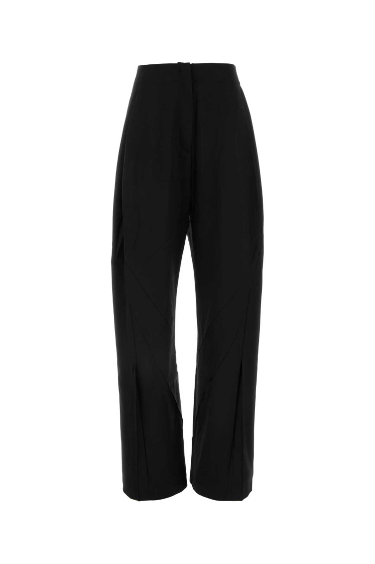Kiko Kostadinov Wool Wide-leg Pant Inverted Pleats In Black