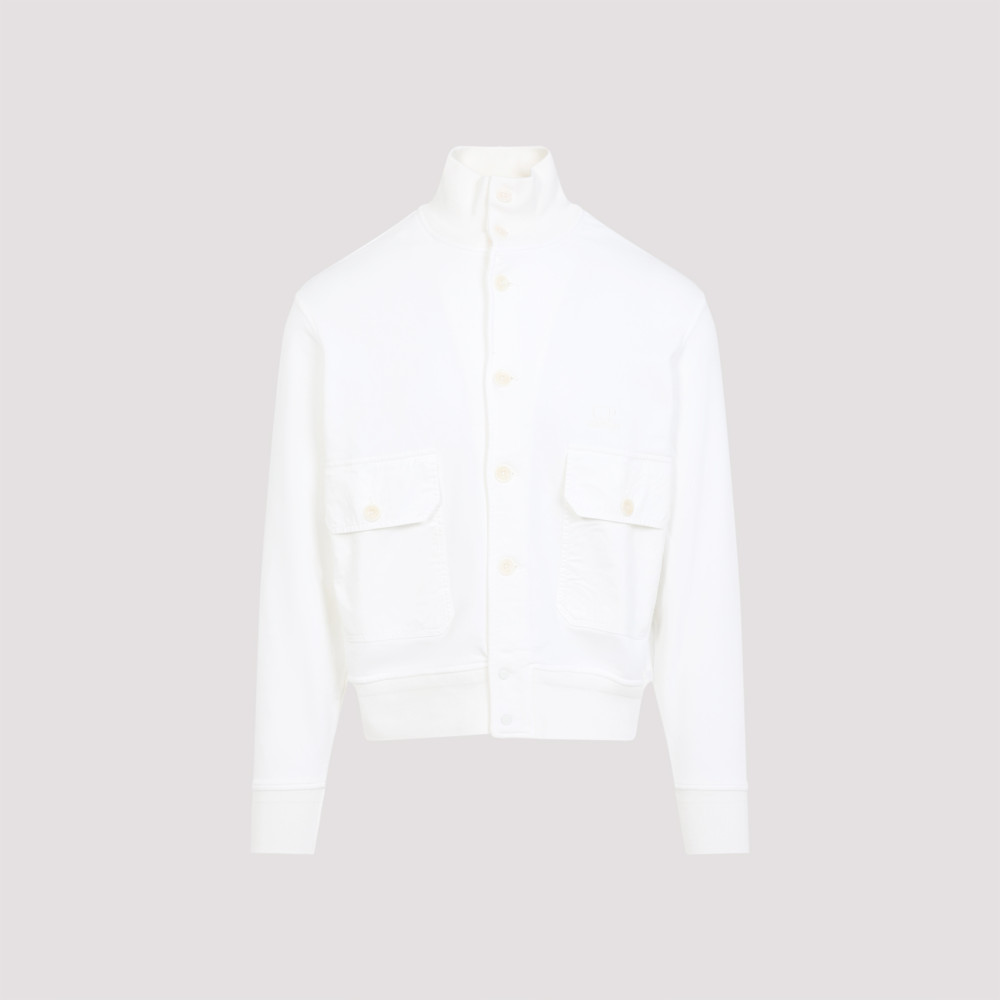C.p. Company C.p.company Full Button Sweatshirt In White