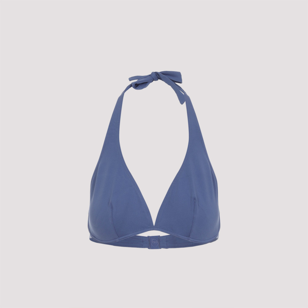 Eres V-neck Halter Neck Bikini Top In Blue