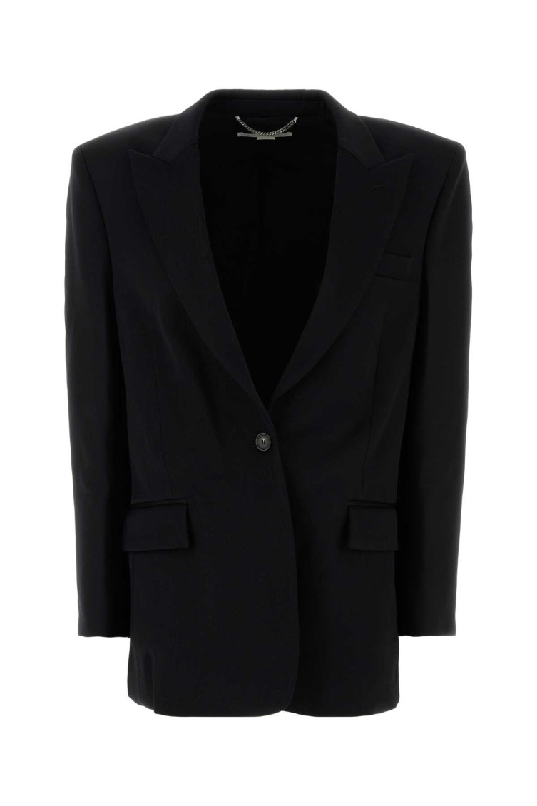 Stella Mccartney Iconic Regular Wool Blazer Jacket In Black