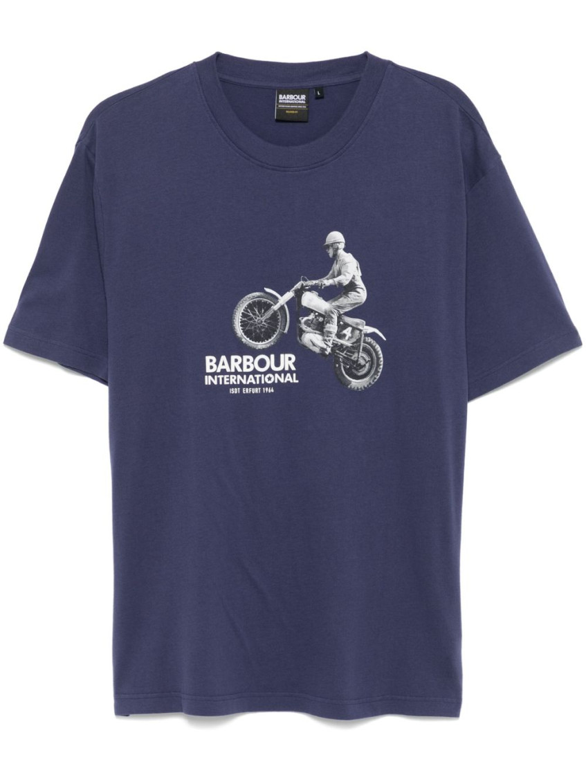 Barbour Graphic T-shirt In Navy Blue