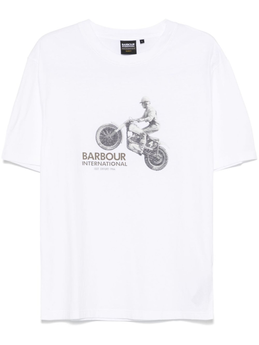 BARBOUR WHITE GRAPHIC T-SHIRT