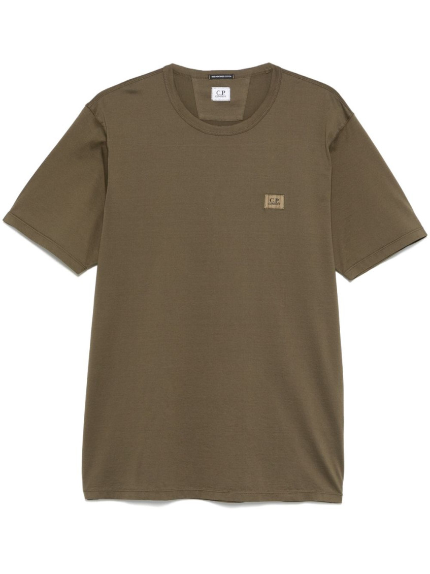 C.p. Company Logo-patch T-shirt In Green