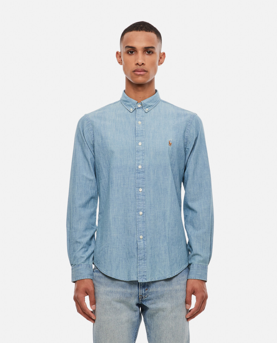 Polo Ralph Lauren Blue Long Sleeve Sport Shirt for Men Online India at ...