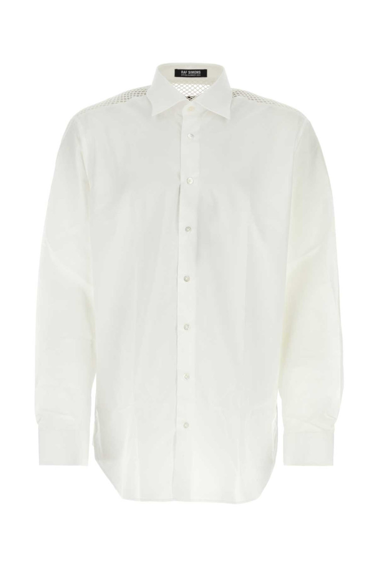 Raf Simons Oversized Poplin Shirt For Men In White