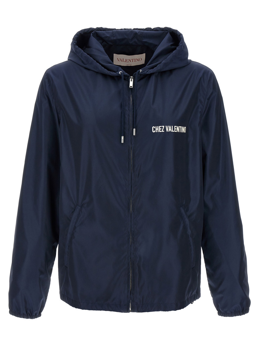 パーカー・フーディ VALENTINO Valentino Garavani 'Chez Valentino' windbreaker Valentino Garavani Dark Blue Chez Valentino Windbreaker for