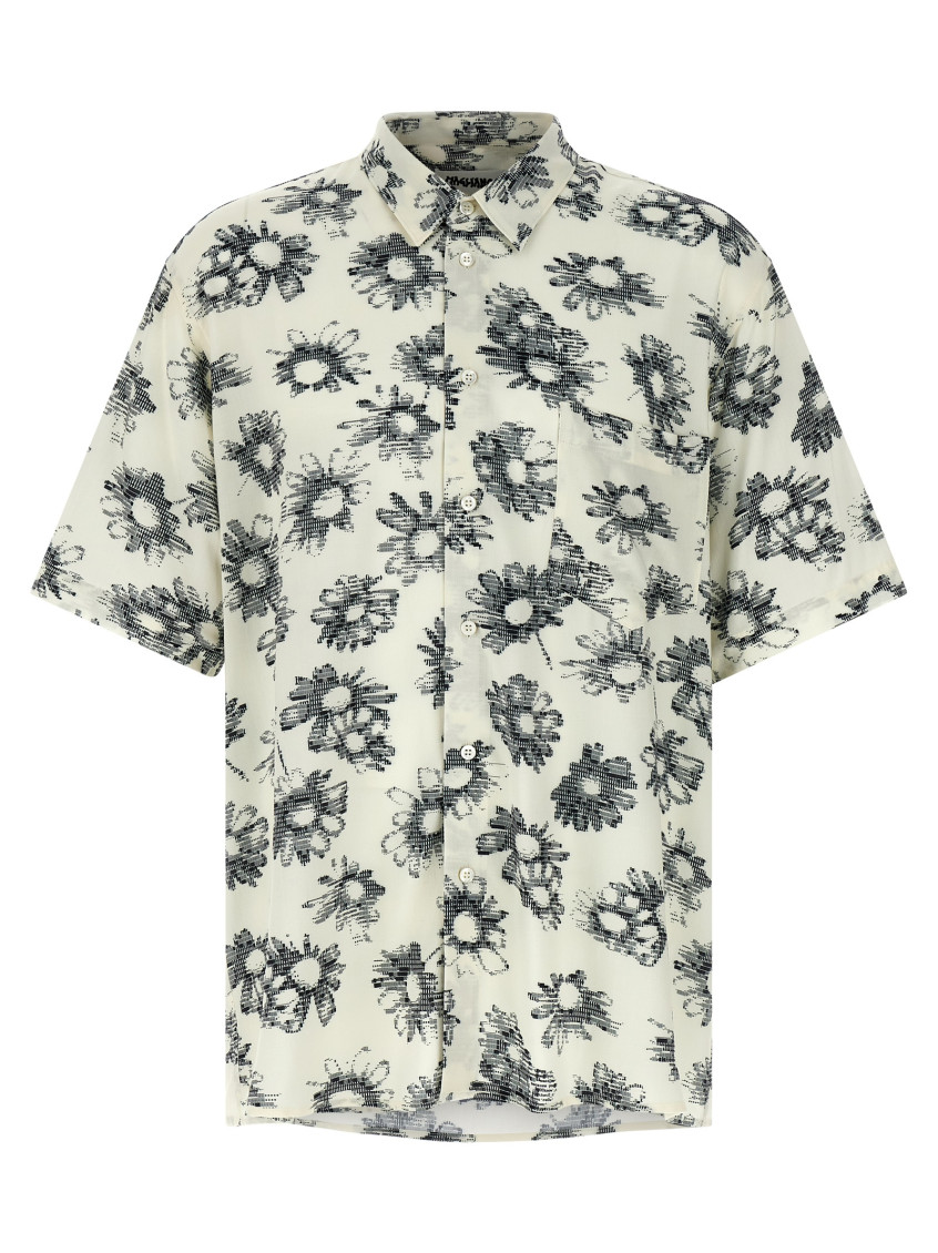 Magliano Matrix Print Viscose Bowling Shirt In Multicolor