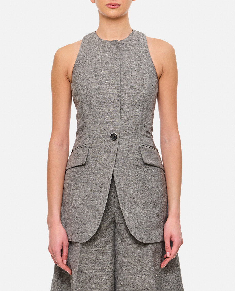 Durazzi Milano Tailored Waistcoat In Dark Grey