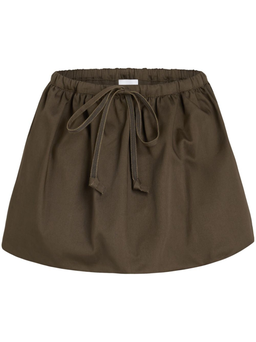 Patou Organic Cotton Mini Skirt In Brown