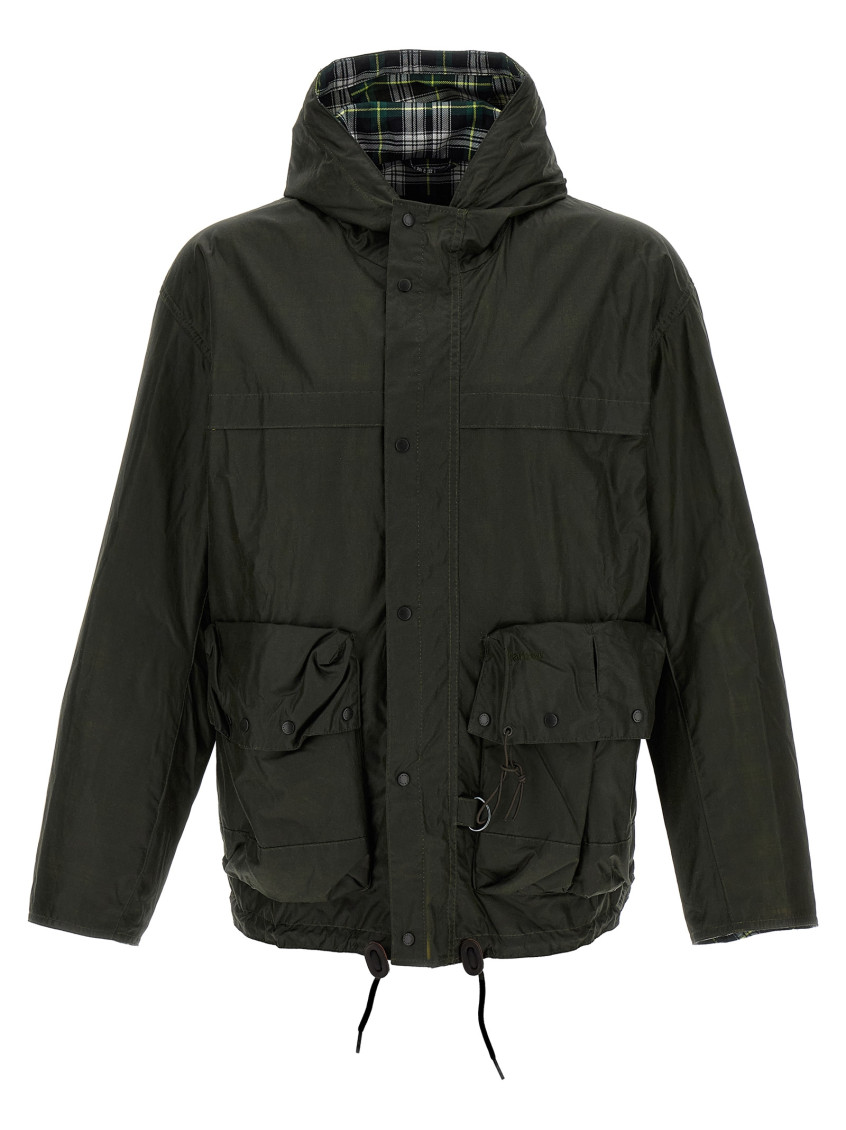 Shop Barbour Dark Green Modified Durham Short Jacket