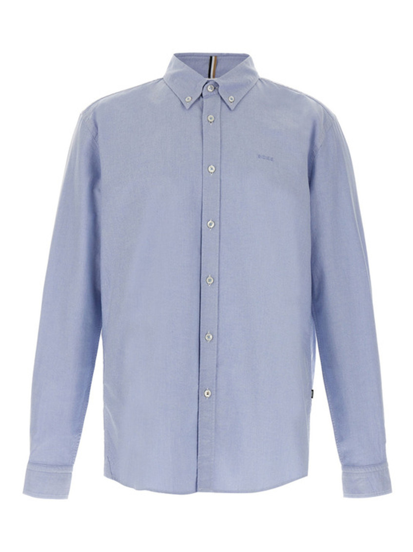 Hugo Boss Boss Cotton Shirt In Light Blue