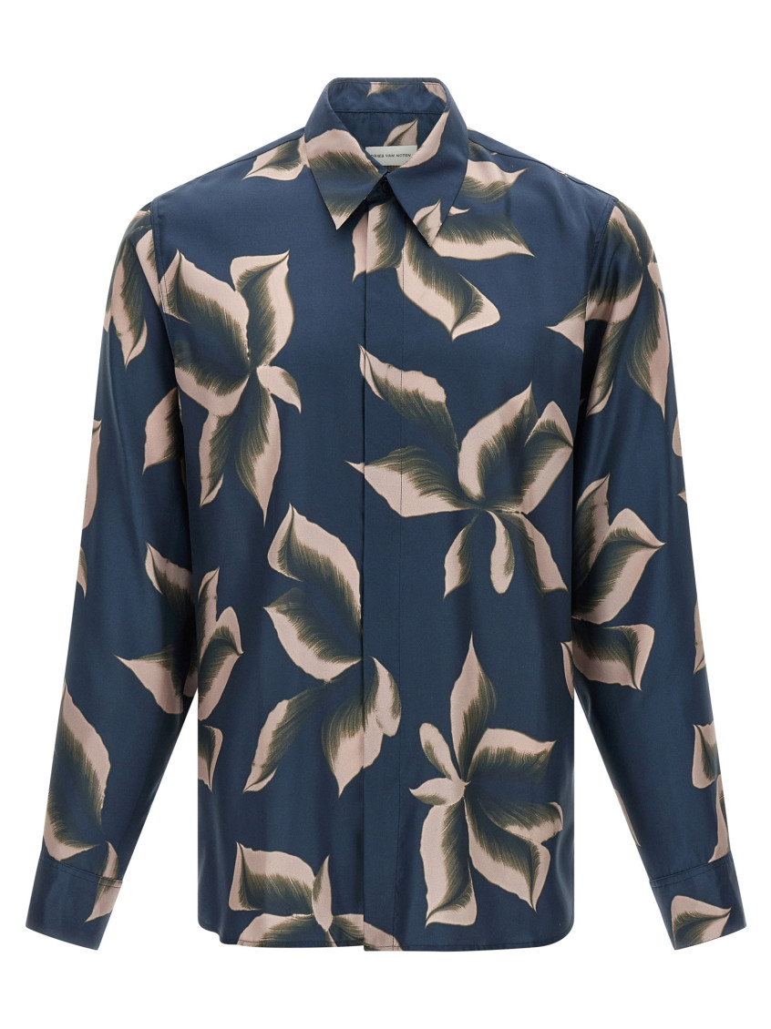 Dries Van Noten Carvies Shirt And Blouse Blue In Blue