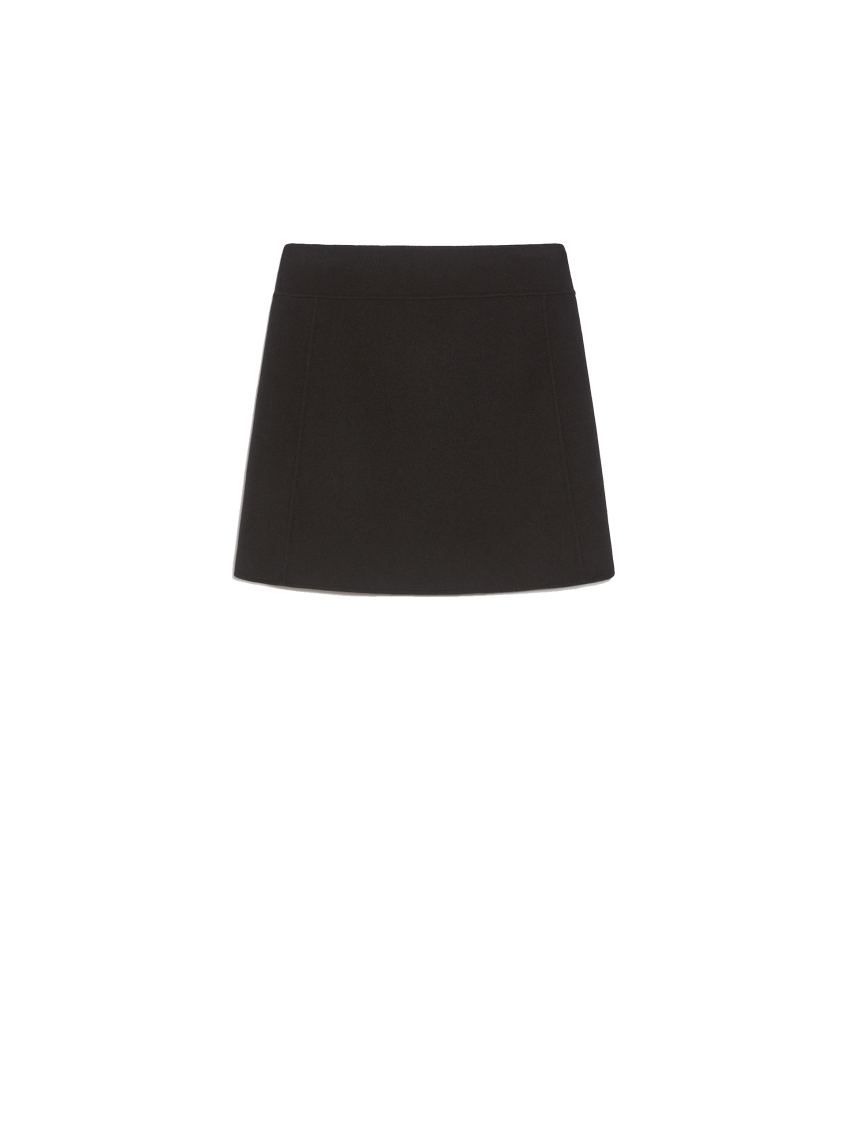 Max Mara Black Ali Short Wool Skirt In Black