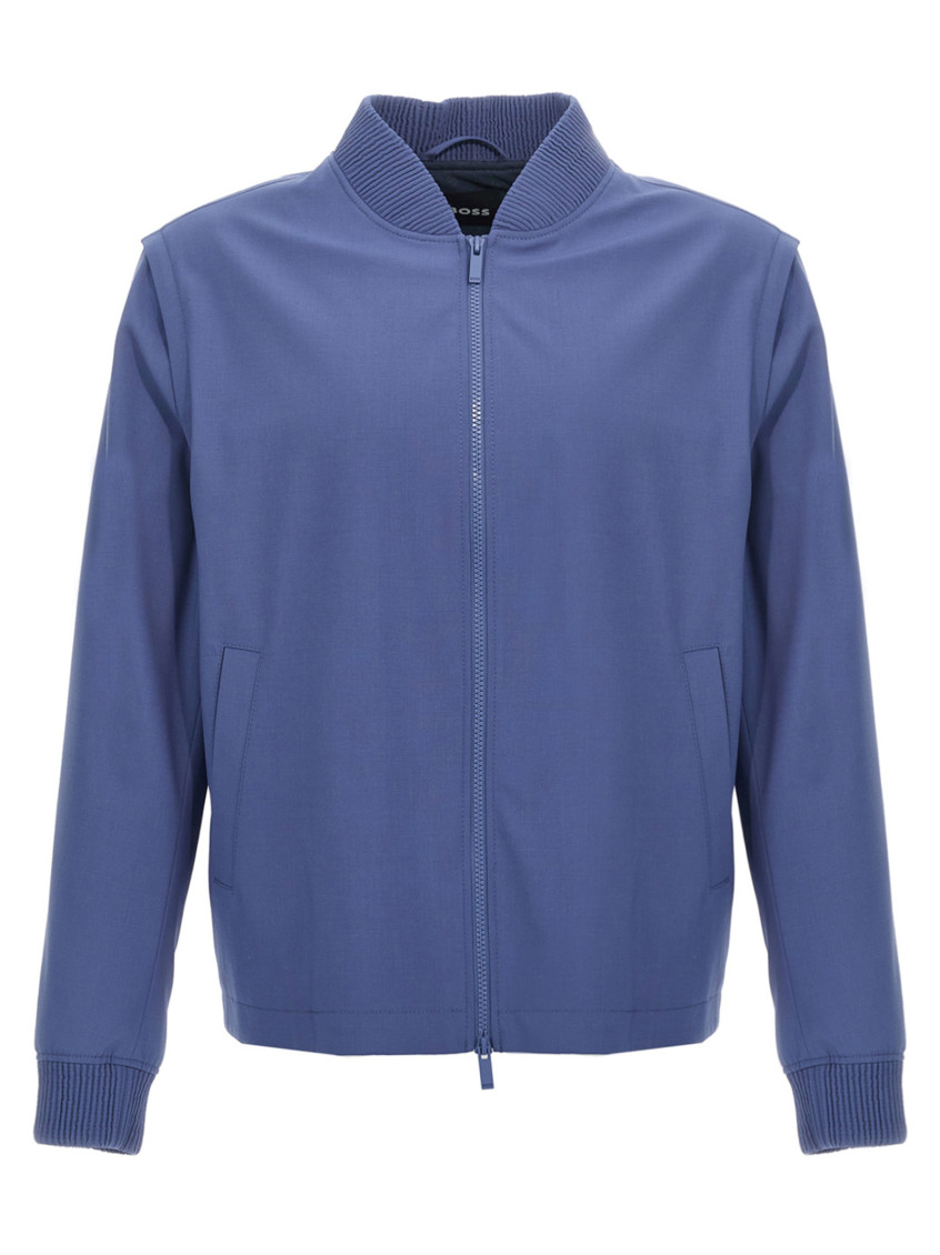 Hugo Boss Light Blue Hanry Pad Jacket In Light Blue
